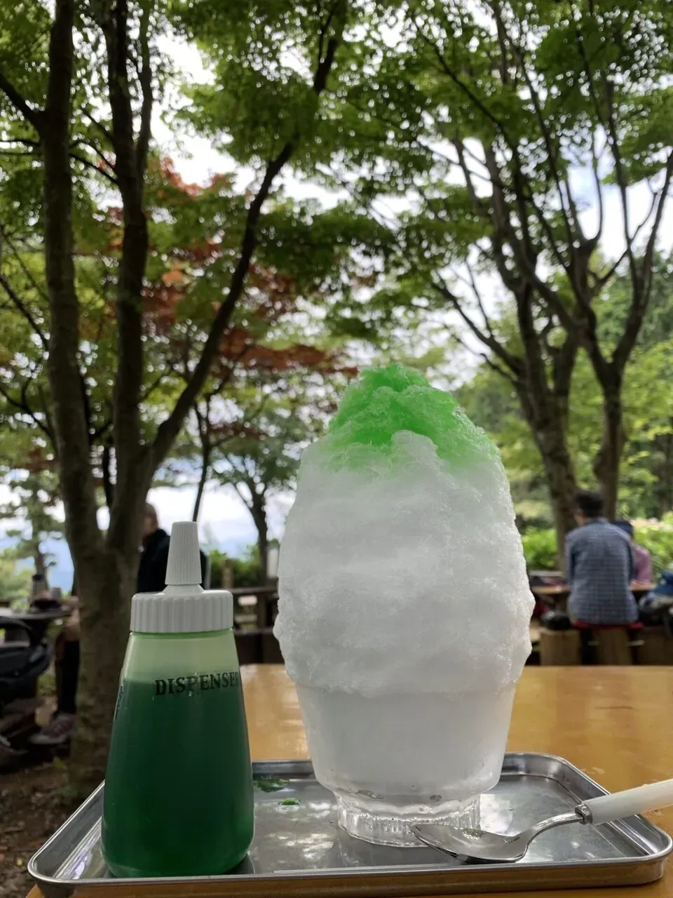 小仏城山のかき氷。300円。おいしい！この山頂がすがすがしくてやる気0に。