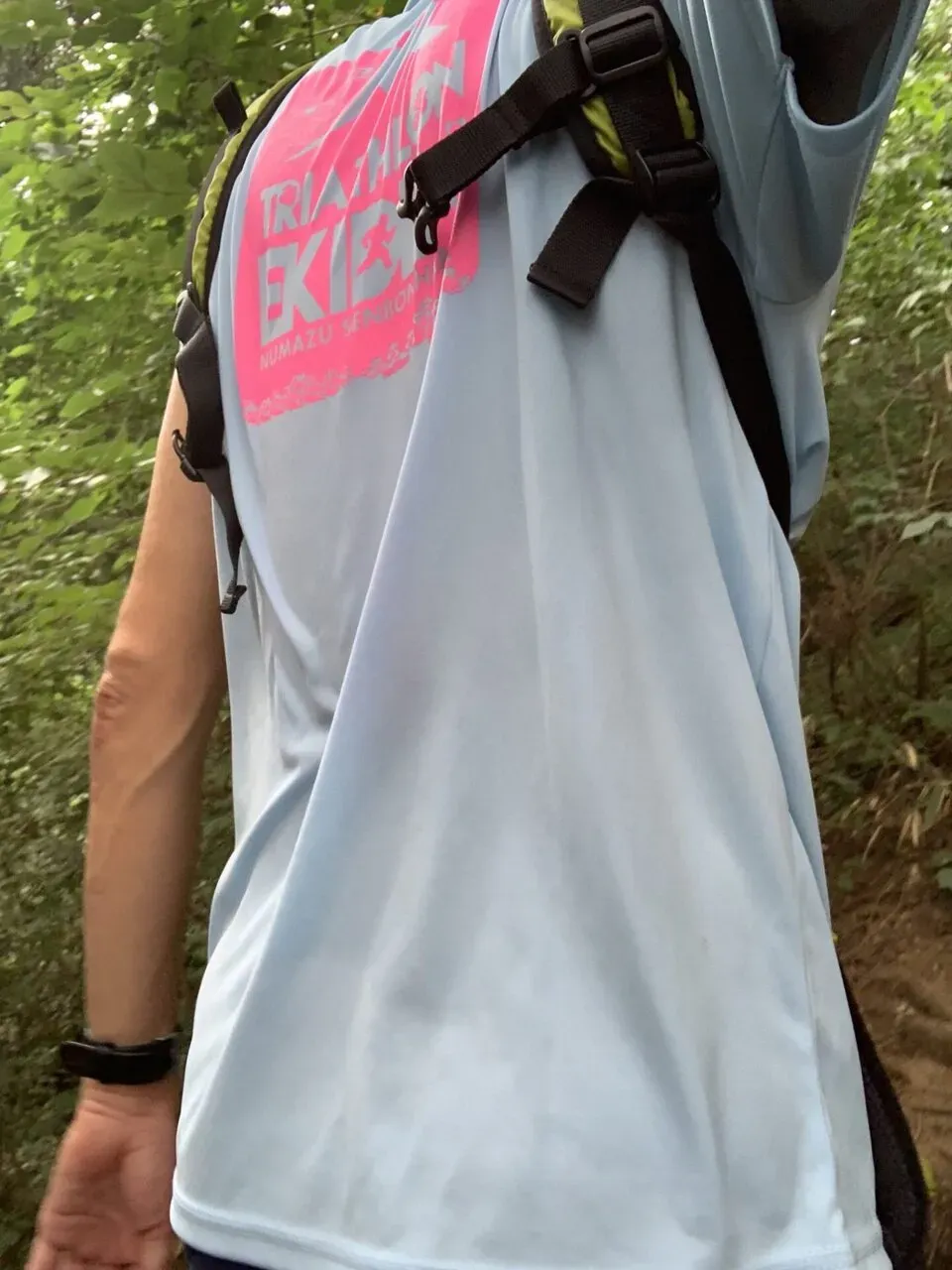 Tシャツは汗が絞れる。