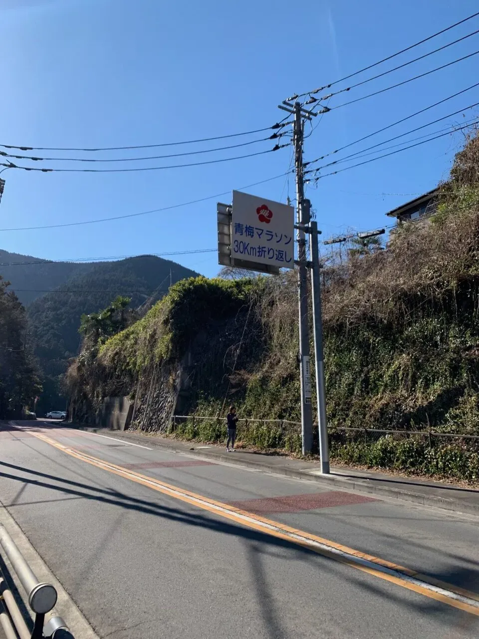 青梅マラソン30km 折り返し地点