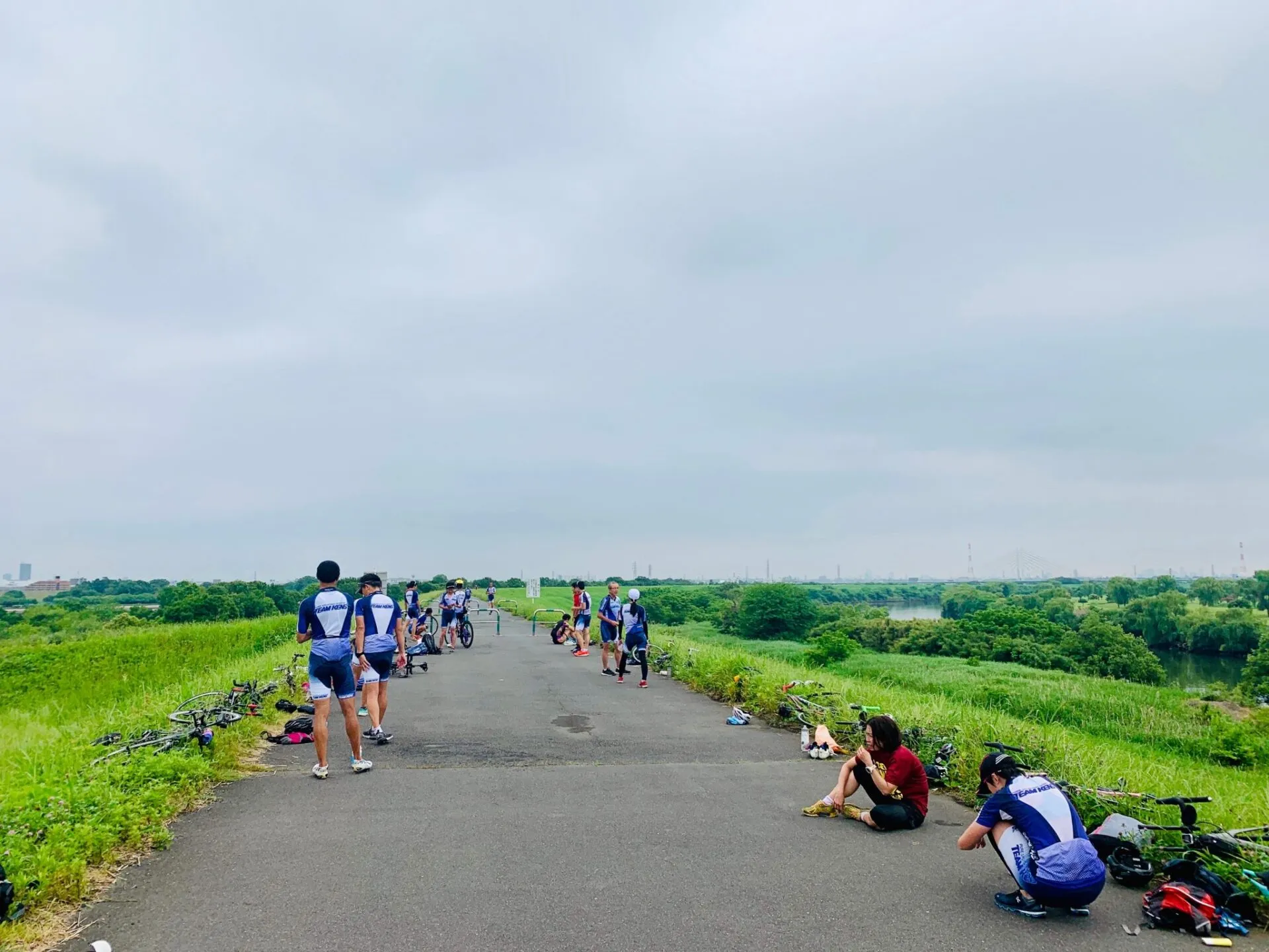 バイク40km, Run 10km練習