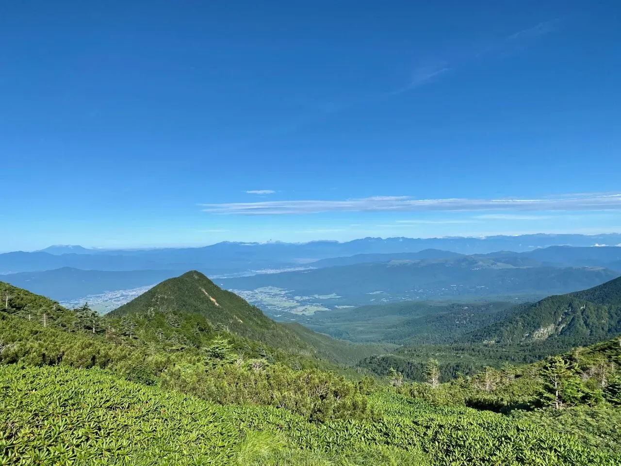 硫黄岳の手前の丘