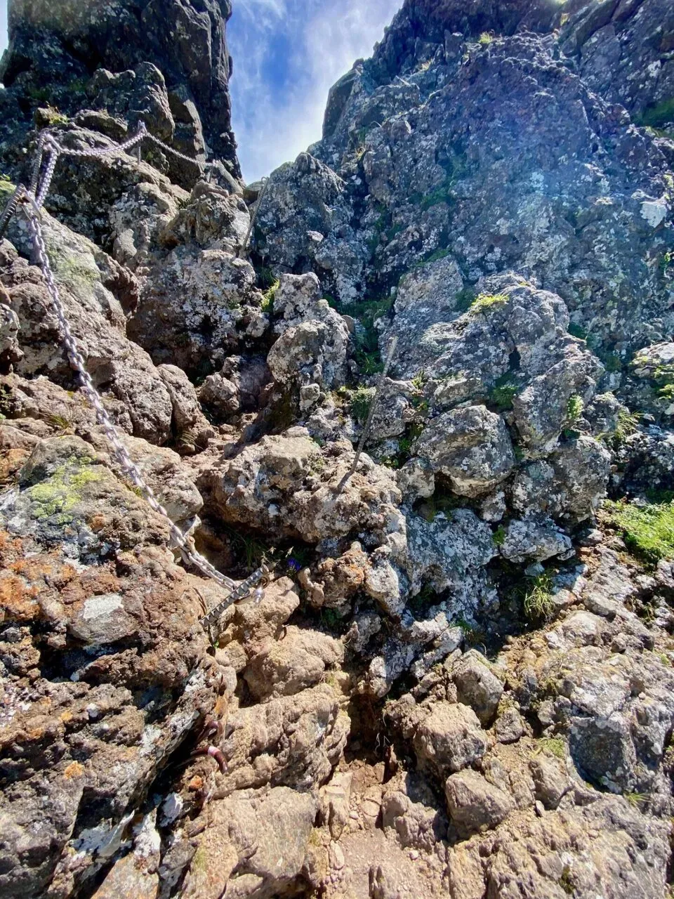 岩だらけ。ペースが落ちまくって予定からビハインド