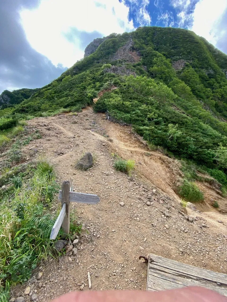 下山時間が心配なので、ここは登らないで下山を選択。
