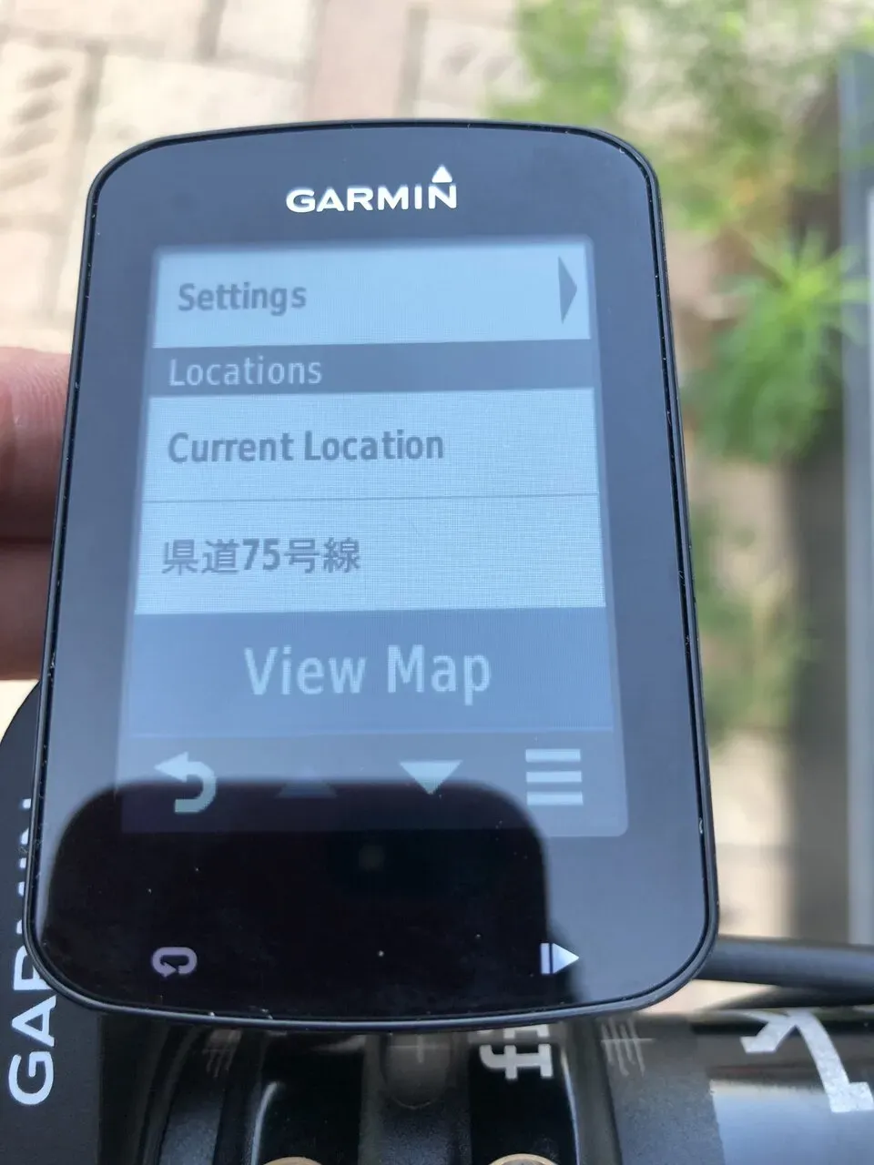 県道75号線付近のロケーション設定画面