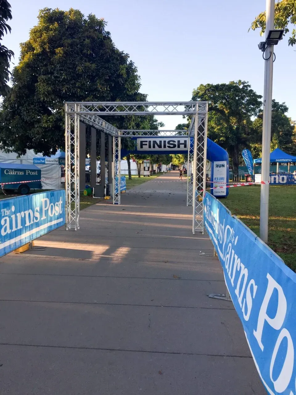 IRONMANの前日に行われるイベントのゴール地点