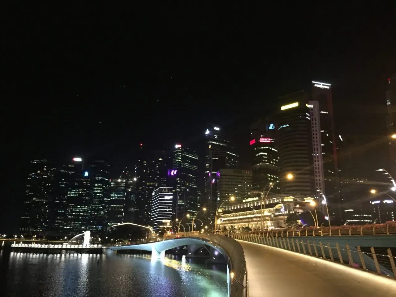 シンガポールの夜景を走る