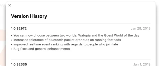 • Increased tolerance of Bluetooth packet dropouts on running footpads.