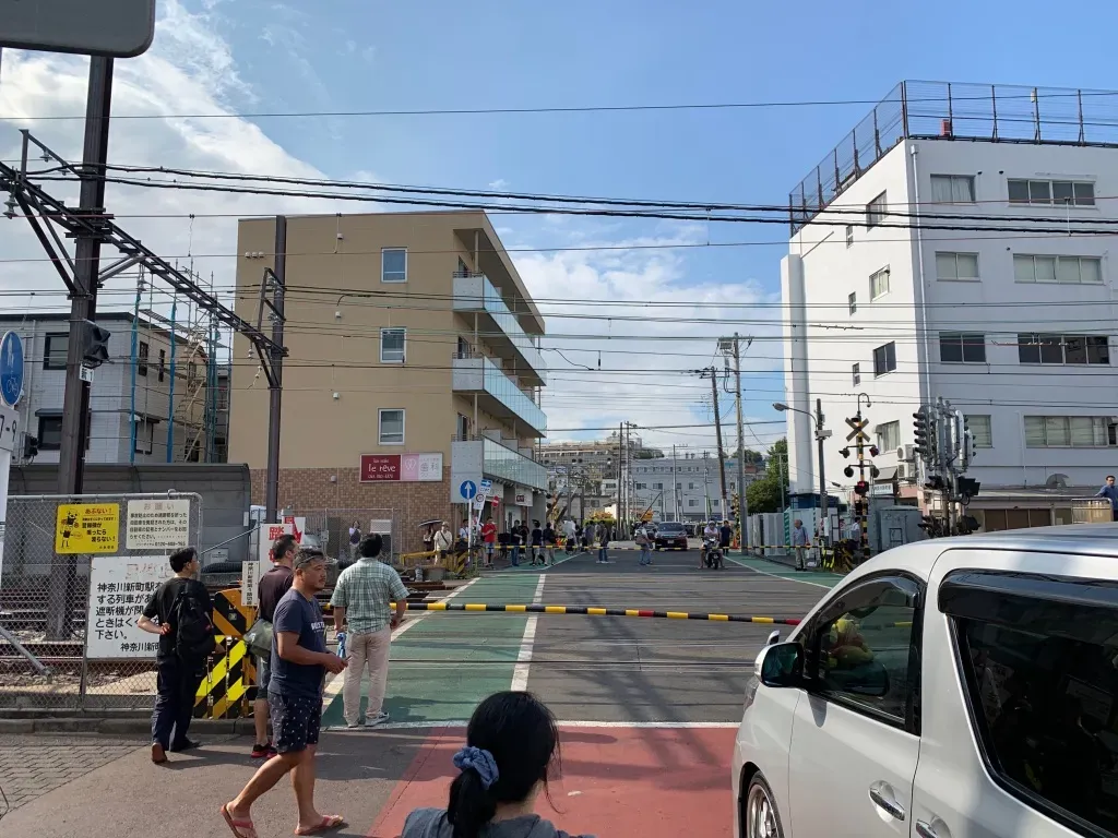 帰りには電車が走り出していた