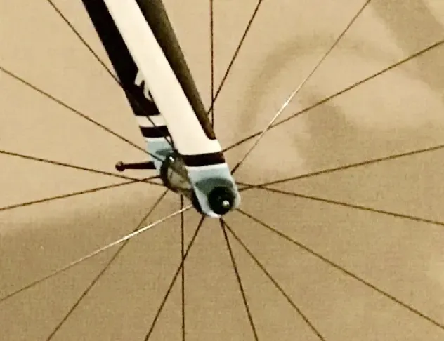 盗難される前に撮影したロードバイクのホイール