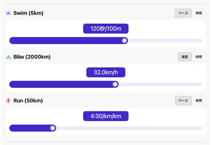【使いやすい】トライアスロンのタイム計算機を作りました - 画像4