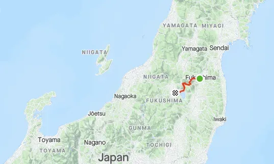 福島 ライド1日目(福島駅→磐梯吾妻スカイラインHC→猪苗代湖→会津若松) - 画像1