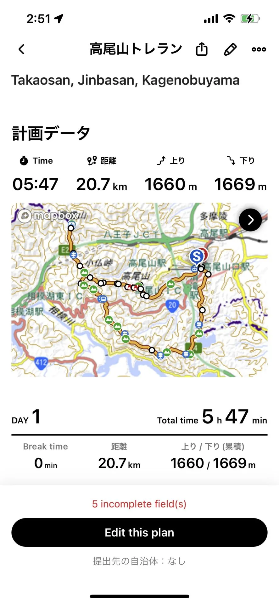 高尾山へバイク自走+トレラン20kmトレーニング - 画像5